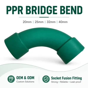 PPR Bridge Bend 20mm 25mm 32mm 40mm Water Supply Hot Melt Connection Plumbing Fitting