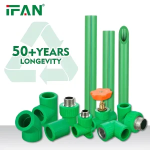 PPR OEM Factory PPR Plastic Pipe Fittings Green Thread Union Elbow Tee Water Plastic Tube Plumbing Material PPR Fittings