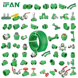PPR Pipe PN25 Green Plastic Plumbing Materials Accessories PPR Fittings for Water Supply