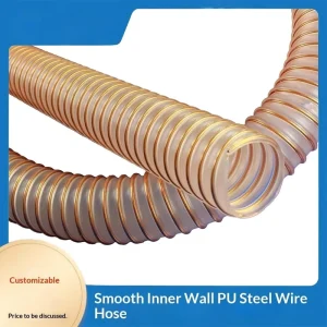 PU Wear Resistant Steel Wire Dust Suction Tube Semiconductor Lithium Powder Anti Static Hose for Vacuum Industry