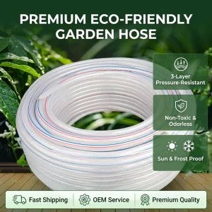 PVC 3 4″ Hose for Car Wash Gun Garden Watering & Drip Irrigation Thickened Freeze Resistant
