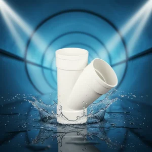 PVC 45 Degree Inclined Three Way Drainage Fittings Hygienic Environmentally Friendly High Flow Rate Customizable Water