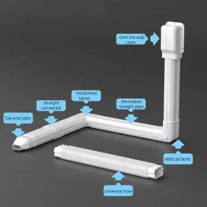 PVC Air Conditioner Line Cover Kit Decorative Pipe Line Cover for Mini Split Air Conditioner for Hotels Hospitals Schools
