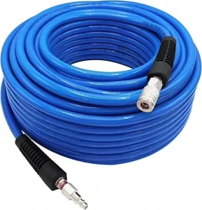 PVC Air Hose 3 8 Inch By 100 Feet 300 PSI Heavy Duty Lightweight Kink Resistant With 1 4 Inch Industrial Quick Coupler Fitting