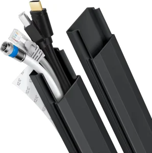 PVC Cable Trunking Pipe Electrical Conduit System White Rectangular Protective Channel Wall Mounted Indoor Cable Management