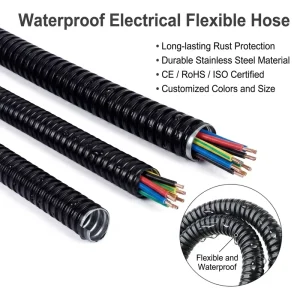 PVC Coated Metal Corrugated Tube Corrugated Electrical Pipes Metal Flexible Conduit