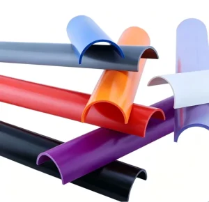 PVC Colored U shaped Drainage Pipe 50mm Semi circular Groove Kindergarten Sand and Water Play Plastic Round Pipe