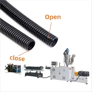PVC Corrugated Sewer Black Single Wall Reinforcement Flexible Plastic Pipe Hose Tube Production Making Machine Line