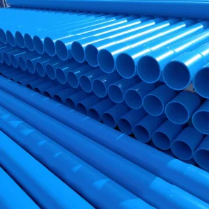 PVC Deep Well Casing Pipe Blue Water Supply Pipe for Borehole Drilling Irrigation Water Well Plastic Sleeve Pipe