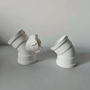 PVC Drainage Pipe Fitting 45 Degree Elbow 160mm for Sewer System Plumbing and Building Construction Project