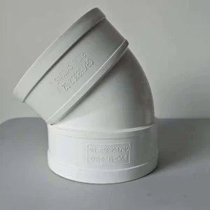 PVC Drainage Pipe Fitting 45 Degree Elbow 50mm for Sewer System Plumbing and Building Construction Project