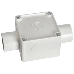 PVC Electric Conduit Fittings Pipe Insulating Pipes and Fittings Square Junction Box with 2 Way