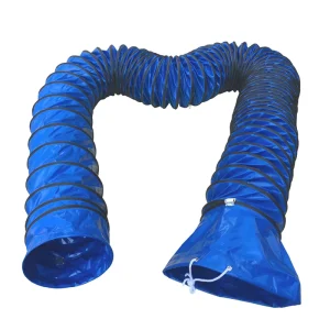 PVC Flexible Ventilation Hose Collapsible Explosion Proof Air Duct with Spring Steel Reinforcement for Mine Factory Ventilation