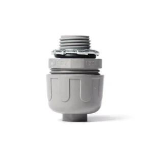 PVC Grey Smooth Surface Straight Nonmetallic Flex Conduit Fittings Liquid Tight Connectors
