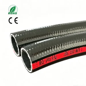 PVC High Pressure Pneumatic Hose Three Layer Explosion Proof Industrial Air Hose with Two Connecting Lines