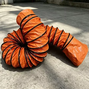 PVC High temperature Canvas Telescopic Ventilation Duct Exhaust Pipe Smoke Pipe Yellow Mine used Pipeline Fan Hose 1 Year