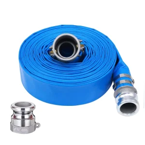 PVC Lay Flat Discharge Hose Flexible High Pressure CE Certified Aluminum Camlock Fittings Agricultural Irrigation