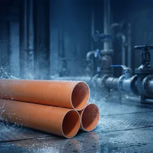 PVC Lightweight Orange Power Conduits Pre buried Cables High Pressure Durable ISO Standard Customized 50 200mm