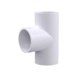 PVC Plastic Water Pipe UPVC Water Supply Fittings GB Standard Corrosion resistant in Blue Gray 20 25 32 mm Equal Diameter Tees