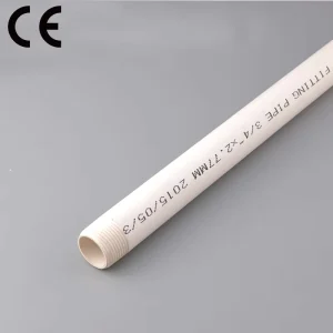 PVC SCH40 Threaded Pipe Fitting ASTM D2466 White Pvc Pipe for Potable Water Supply