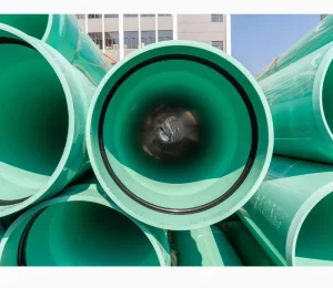 PVC Sewer Pipe Locked in Joint Green