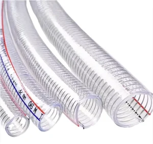 PVC Steel Wire Reinforced Transparent Flexible Suction Discharge Hose for Water and Oil Negative Pressure Resistant and Durable