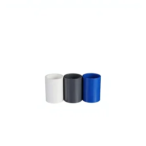PVC Straight Two Way Connectors Water Pipes Plastic Pipe Fittings Clamps Flange Connectivity Smooth Surface Metric System Model