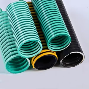 PVC Suction Hose for Mining Vacuum 1 2 3 4 5 6 8 10 12 Inch Heavy Duty Flexible Helix Convex Rib Acid Alkali Resistant Pipe