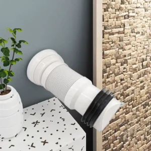 PVC Telescopic Plastic Sewage Pipe Toilet Drain Tube Flexible Connector Bathroom Washroom Durable Adjustable OEM