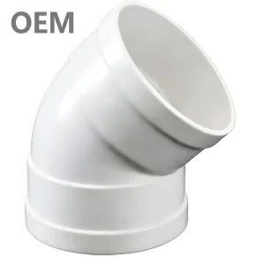 PVC-U Concentric Reducer Drainage Pipe Fittings Durable Plastic Connector For Building Sewage System