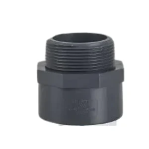 PVC-U Pipe Fittings with Rubber Ring Joint NPT Threaded SCH 80 PVC Male Adaptor Coupling Plastic