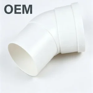 PVC-U Reducing 45 Degree Elbow Drainage Pipe Fittings Durable Plastic Connector For Building Sewage System