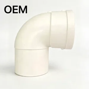 PVC U Reducing 90 Degree Elbow Drainage Pipe Fittings Durable Plastic Connector For Building Sewage System