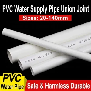 PVC Water Supply Pipes Plastic Water Pipes for Farmland Irrigation Factory Water Systems 4m Length 20 200mm