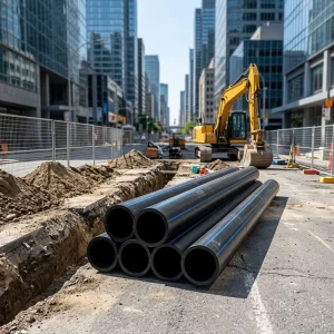 Pe100 Hdpe Pipe Polyethylene PE Pn8 Pn10 Pn12.5 Pn16 Sdr17 Mining Process Piping 110Mm Black Hdpe Wate Pipe for Mine Drainage