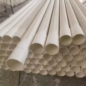 Perforated UPVC 100mm & 200mm Drainage Pipe ASTM 4” White PVC DWV Pipe With Hole For Drainage Water Well And Industrial Use