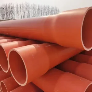 Pipa PVC Listrik CPVC Oranye 3 Inci 100mm 150mm Plastik Tiongkok Untuk Perlindungan Kabel Tanah Tekanan Tinggi Irigasi