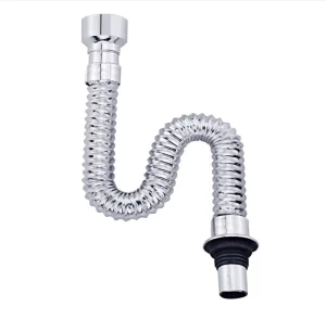 Pipe Series ABS Chromed Bathroom Basin Water Drainage S Shaped Stretch Elbow Sink Drain Pipe