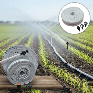 Plant Root Watering Pre Drilled Layflat Woven Irrigation Pipe