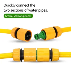 Plastic Bidirectional Nipple Connector Durable 1/2 Inch Garden Irrigation Water Pipe Repair Extension Docking Quick Connect