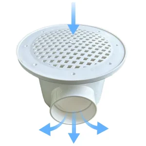 Plastic Bottom Drain for Koi Pond Salt Water Aquarium Fish Shrimp Farming Aquaculture System
