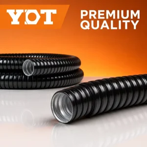 Plastic Coated Metal Conduit Flame Resistant Corrugated Tube Steel Strip Cable Protector For Automotive Wire