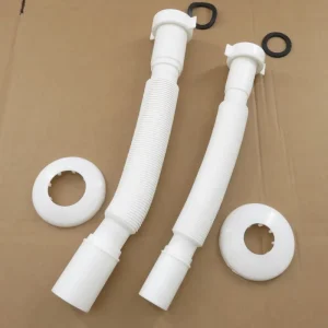 Plastic Drain Pipe Waste Pipe Kitchen Bathroom Home White Pipe 32mm Diameter Adjustable Rustproof for Wash Basin