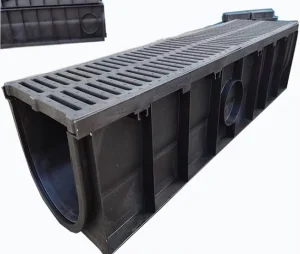 Plastic Drain Trench Stainless Steel Linear Rainwater Ditch Drainage Channel HDPE Ditch Eco Friendly Load Class EN1433 A15 F900