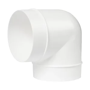Plastic Ducting Pipe 90 Degree Elbow Hose Ventilation Round Tube Bend Connector