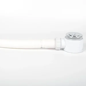 Plastic Flexible Chrome Plated Modern Bath & Shower Tray Drainer Foot Controlled Bathtub Drain Pipe for Shower Room