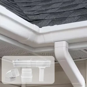 Plastic Gutter PVC Eaves Gutters Plastics Rainwater Piping System for House