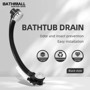 Plastic One Piece Bathtub Drain Pipe Bathtub Drainer Mop Pool Bathtub Tub to Water Accessories