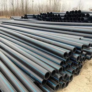 Plastic PE100 Flexible HDPE Pipe PN10 PN16 Black Water Supply Tubes Black PE