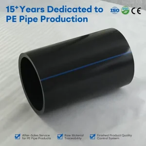Plastic Polyethylene HDPE High Pressure Non toxic DN315mm Water Supply Pipe Hot Melting Good Hygiene Performance Municipal Use